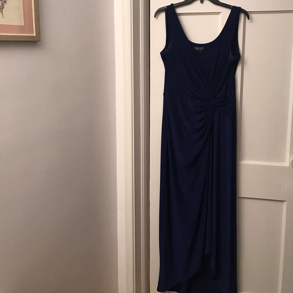 Lauren Ralph Lauren blue dress high low size 12