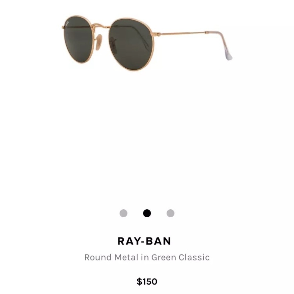 Ray-Ban round metal Sunglasses New box and case!