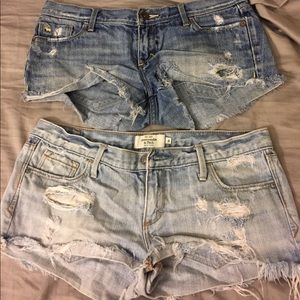 A&F jean cut-offs BUNDLE
