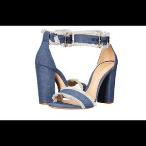 Worn only once shutz denim sandals