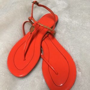 Orange Tory burch sandals