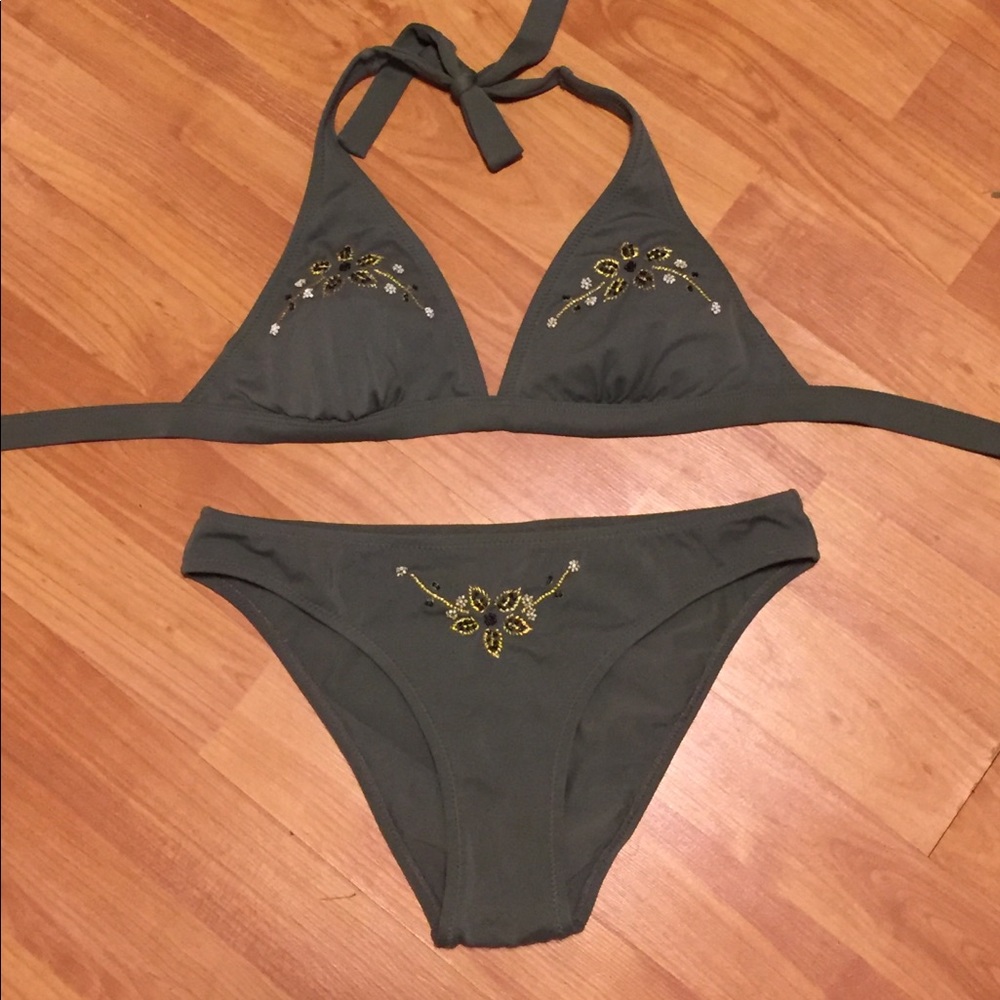 Army green bikini