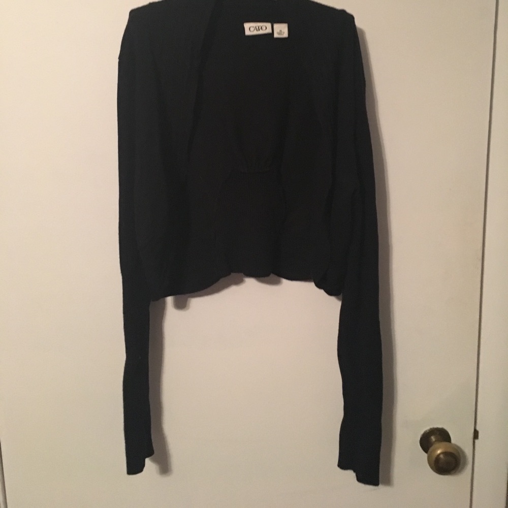 Black Cato cropped cardigan