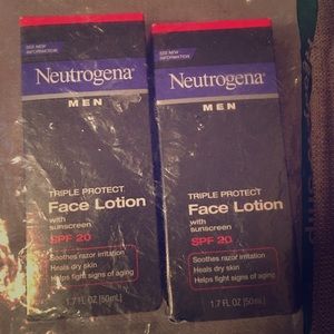 2 Neutrogena Men's Face Lotion in sealed packaging