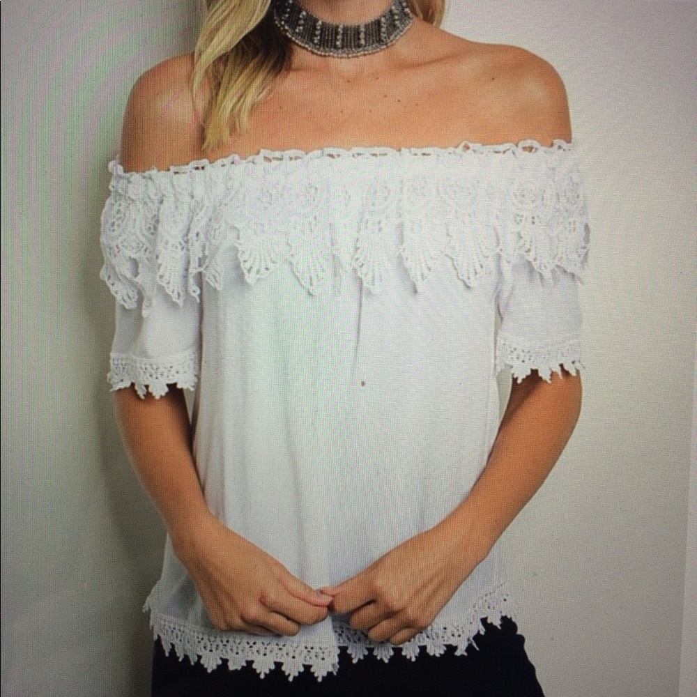 White Off-Shoulder Top