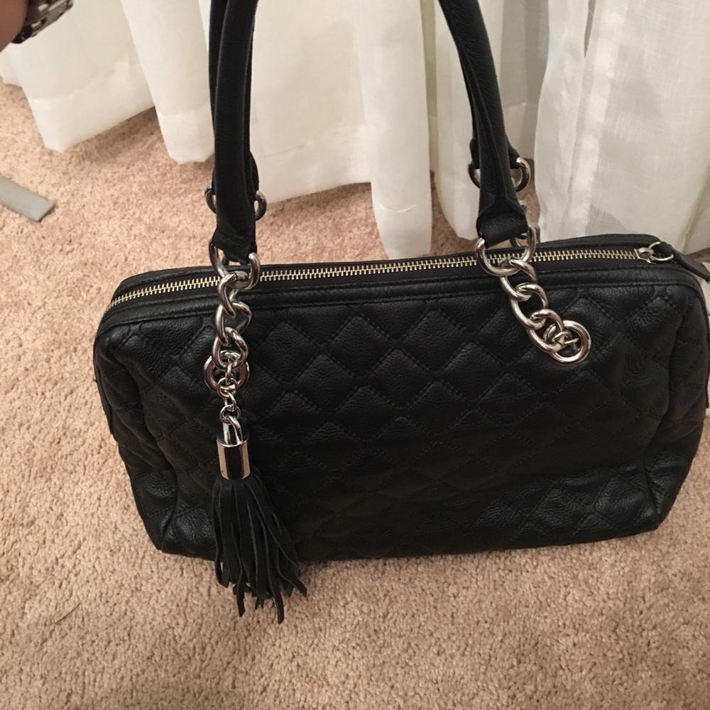 Calvin Klein Black Leather Shoulder Bag