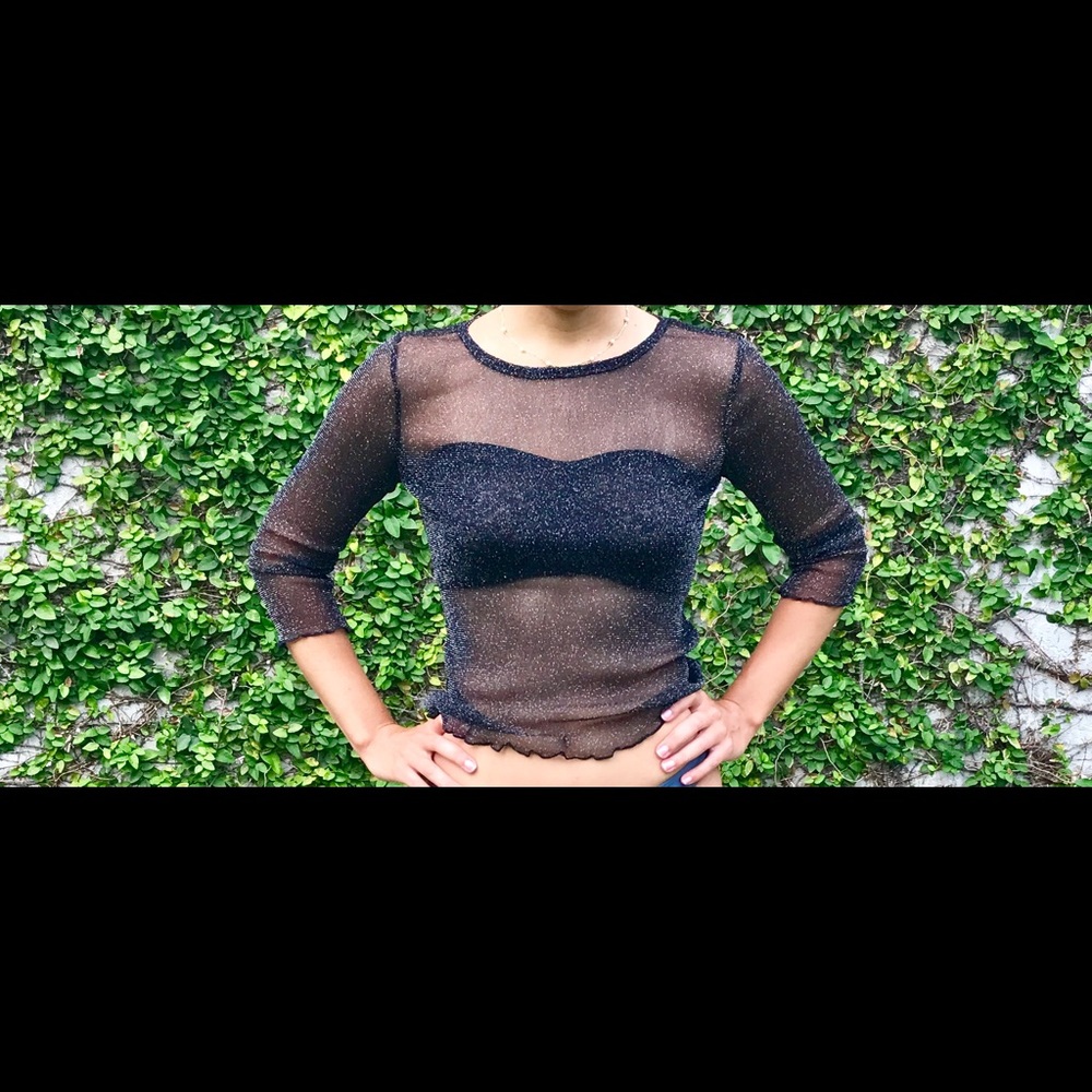 Ellie Sheer Glitter Top