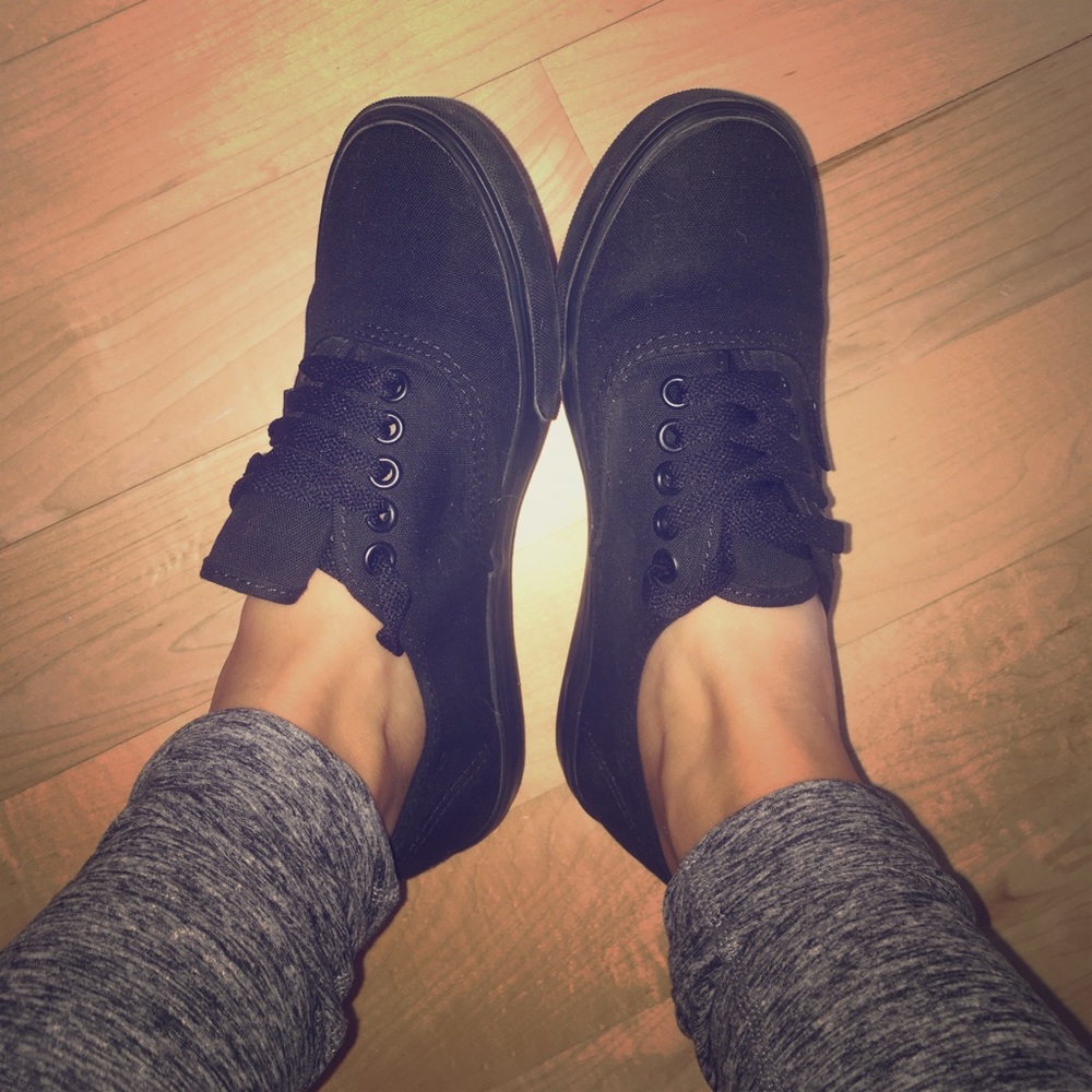 Black Vans - worn once