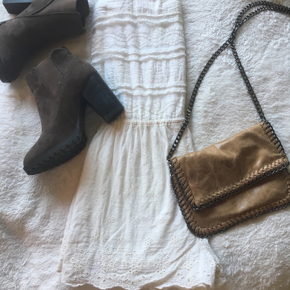 eyelet trim romper