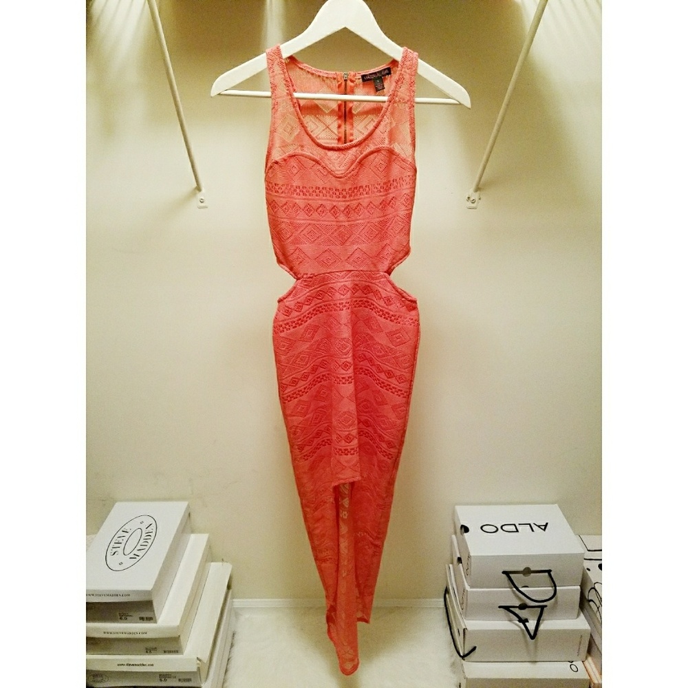 Material Girl Juniors Pointelle Knit HighLow Dress