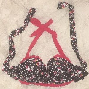 NWT Super Cool Hot Topic Skull/Rose Bikini Top