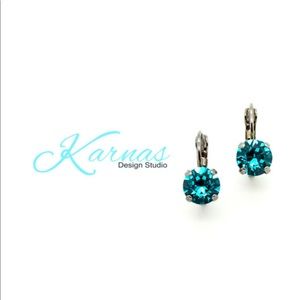BLUE ZIRCON 8mm Crystal Drop Earrings KDS