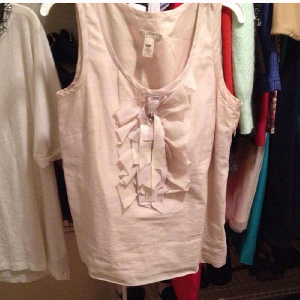 J crew bow and jewel embellished blouse