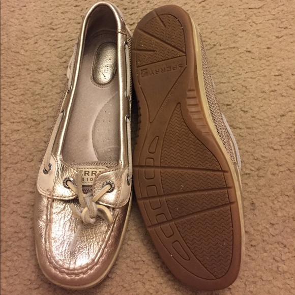 Gold Sperrys - Picture 2 of 3