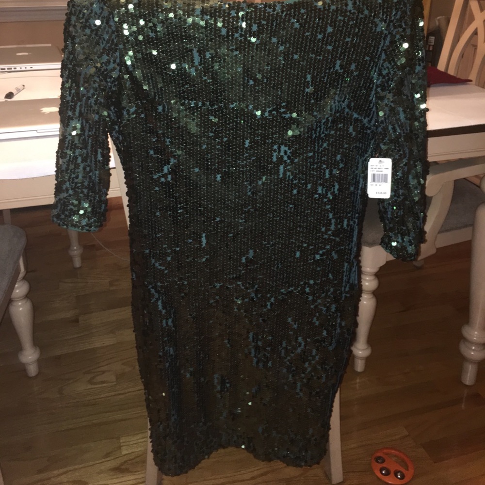 Blaque label NWT green sequin mini dress