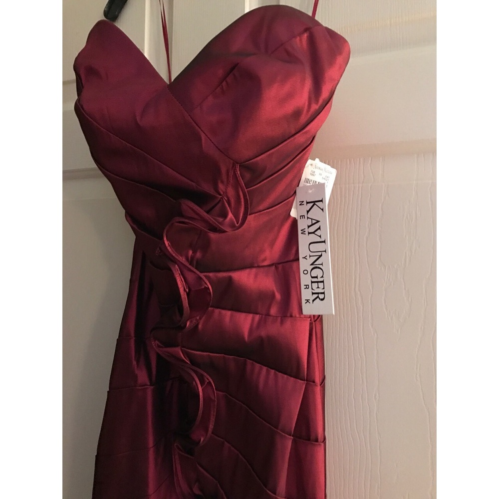 Cranberry ball gown