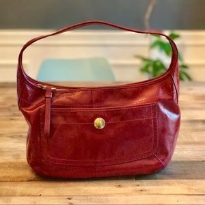 Coach Red Patent Leather Hobo