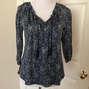 3/4 Sleeve Chaps Top - Tasseled Strings