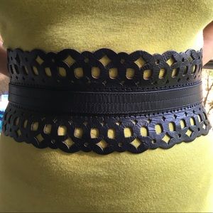 BCBGMAXAZRIA Leather Corset Belt