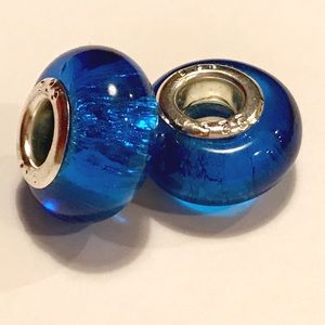 925 Sterling Silver Blue Charm