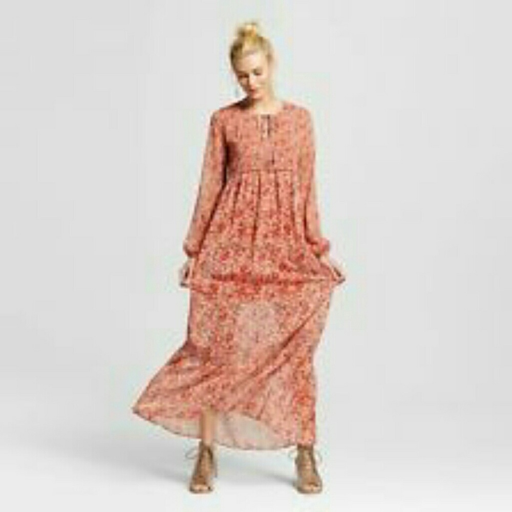 Boho long sleeve maxi
