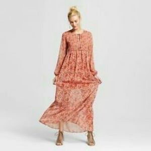 Boho long sleeve maxi