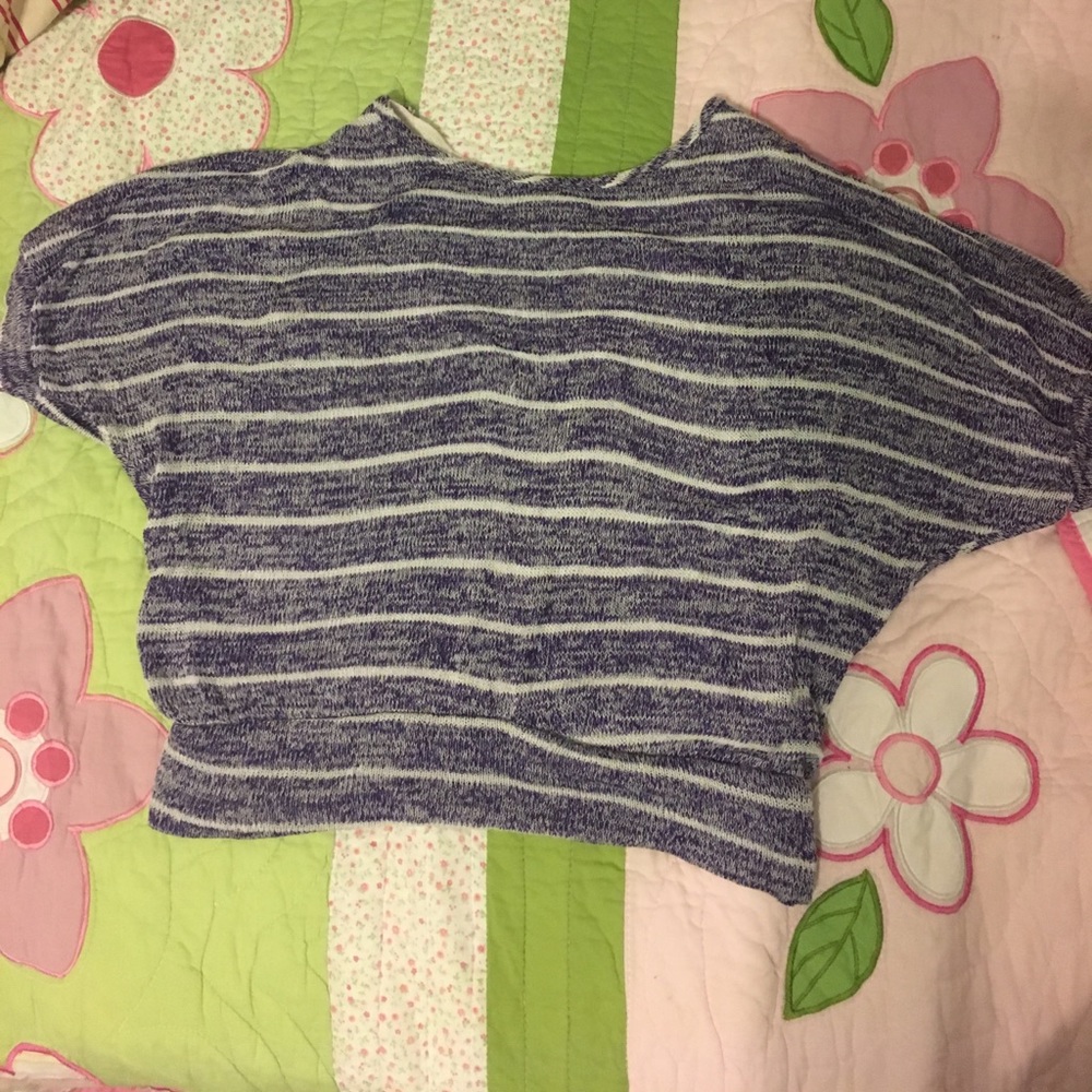 GUC Kiddo purple and white striped top size 10