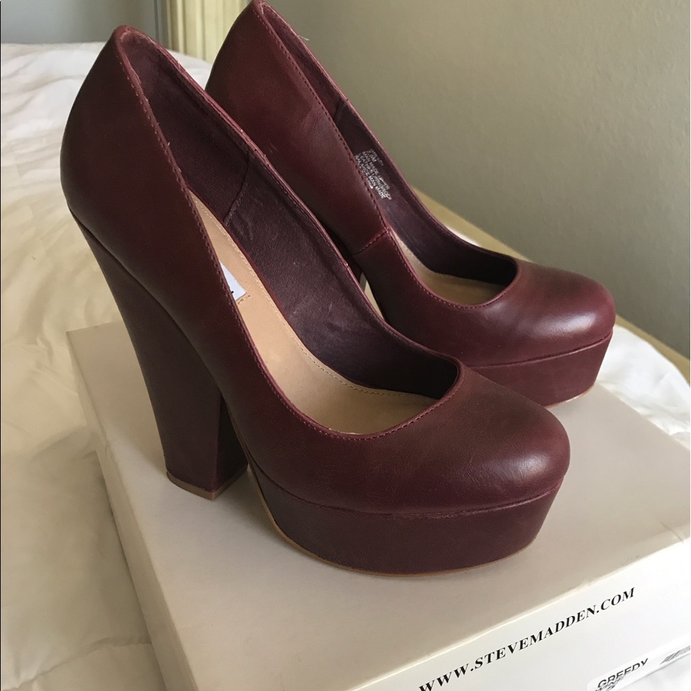Steve Madden GREEDY, Wine 7.5 wedges
