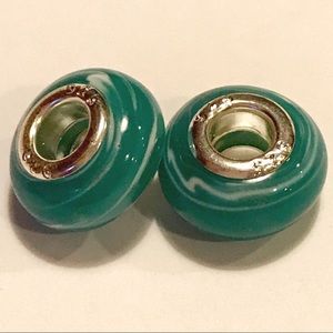 925 Sterling Silver Marble Charm