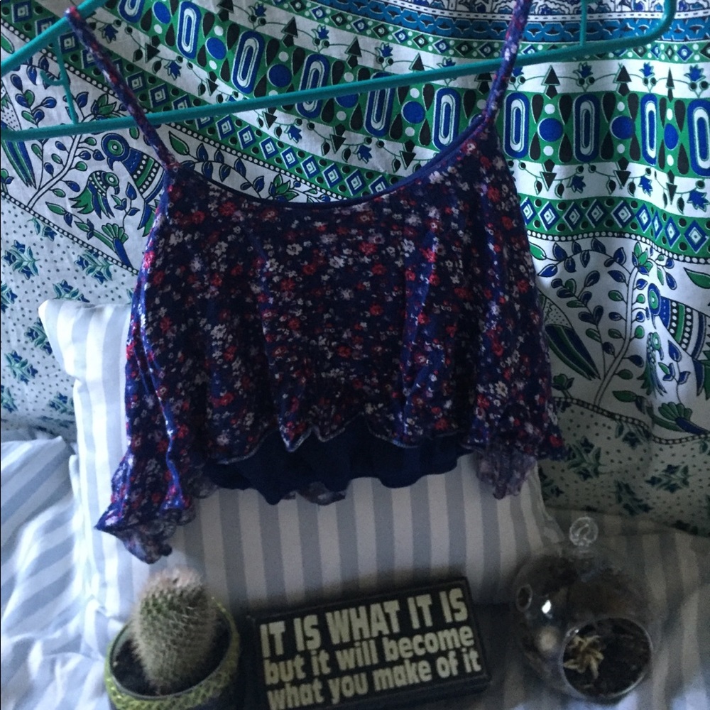 a floral crop top