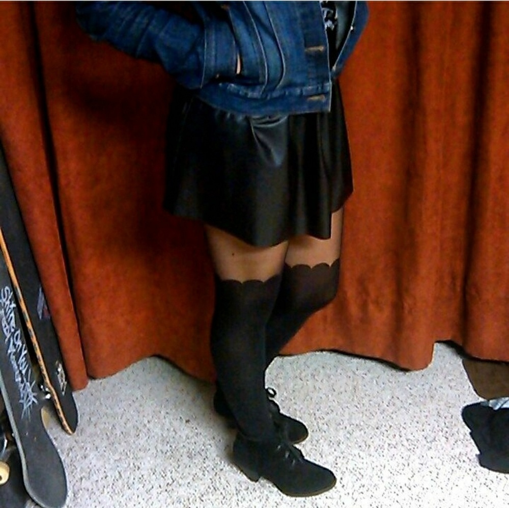 Faux leather skirt