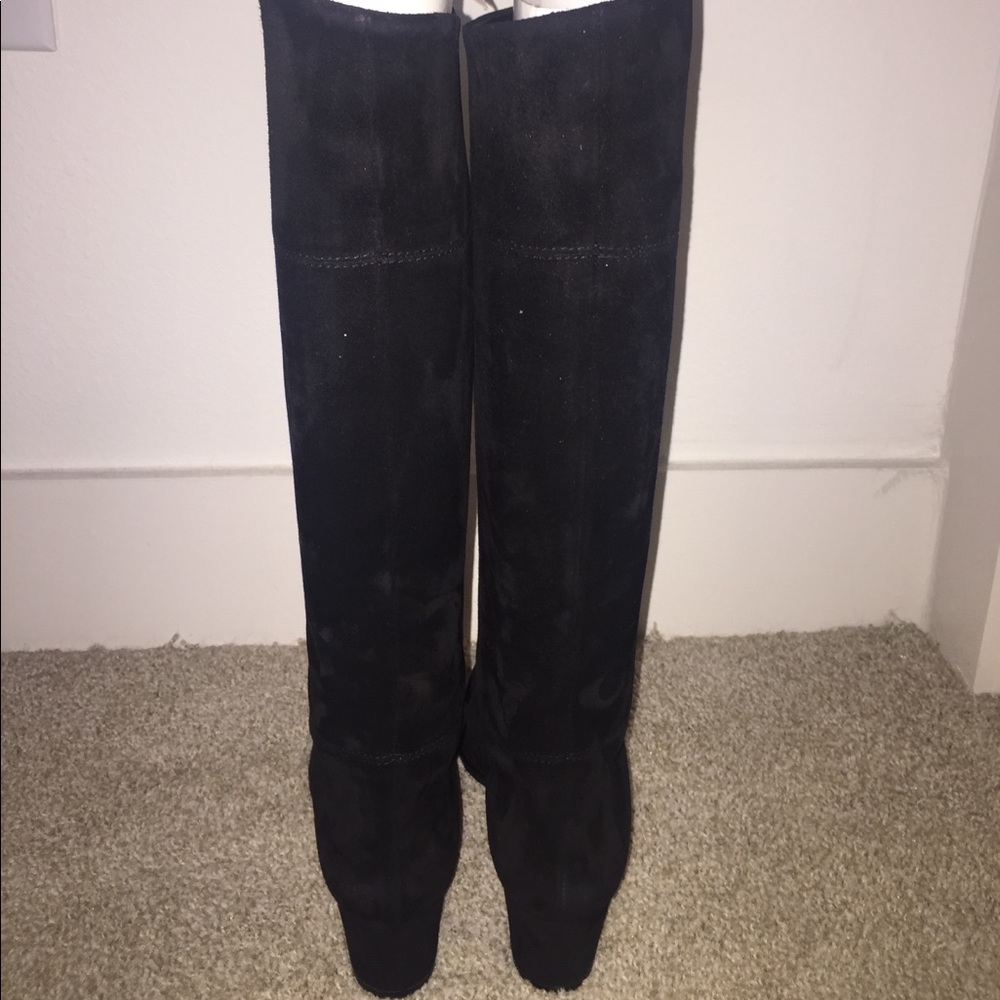 Christian Louboutin Suede Black Boots - Picture 2 of 8