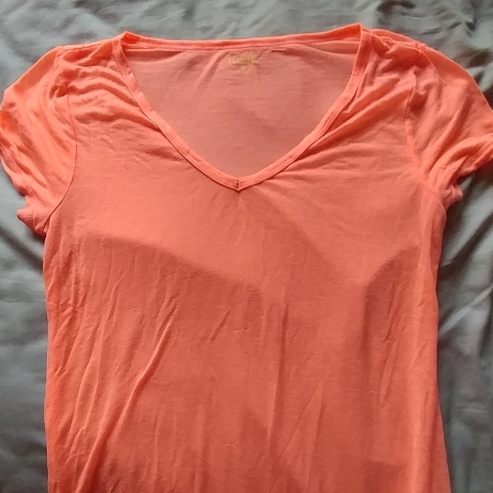 Sheer bright orange t-shirt