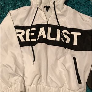 "Realist" hooded windbreaker