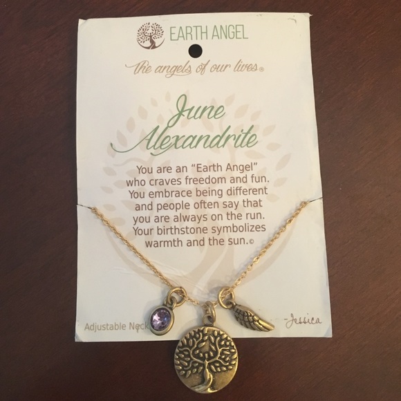Earth Angel June Birthstone Necklace Brass - Picture 1 of 1