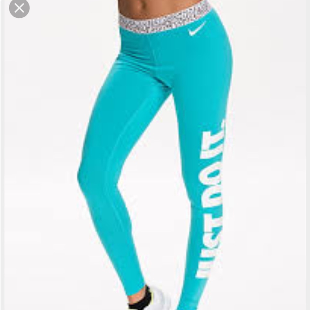 Nike Aqua Blue JDI leggings