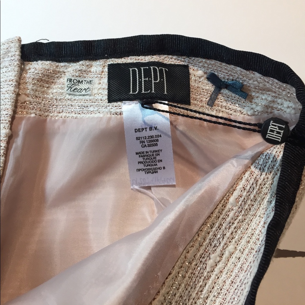 Fancy metallic thread woven miniskirt