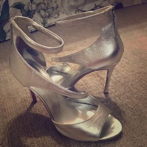 Silver Nine West heels