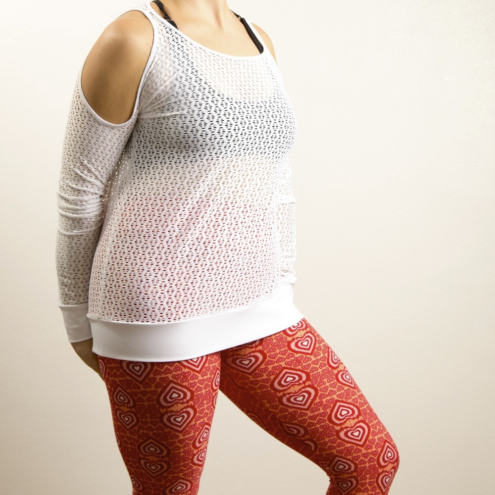 Fabletics Mesh Top White