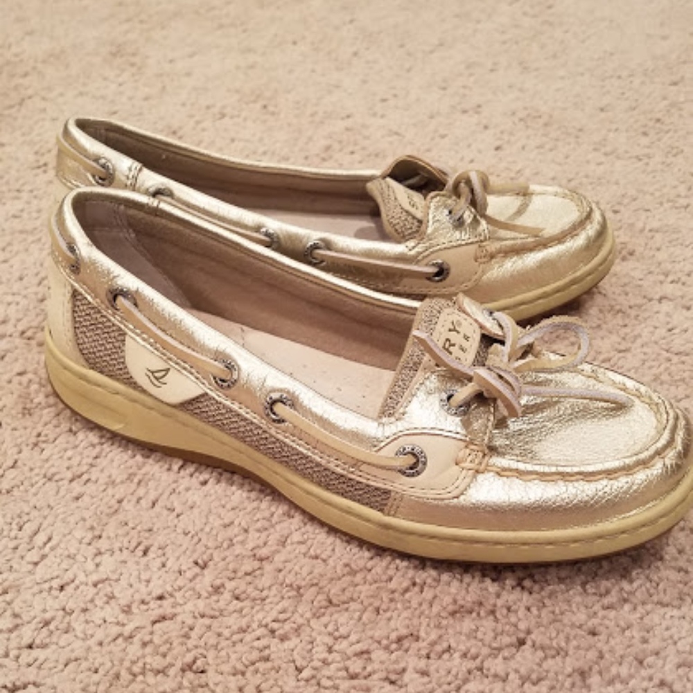 Gold Sperry Top Siders