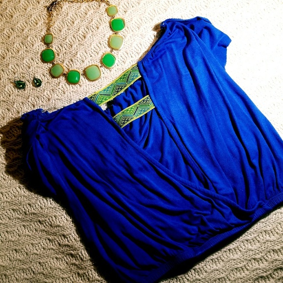 Pretty blue strapless top - Picture 3 of 3