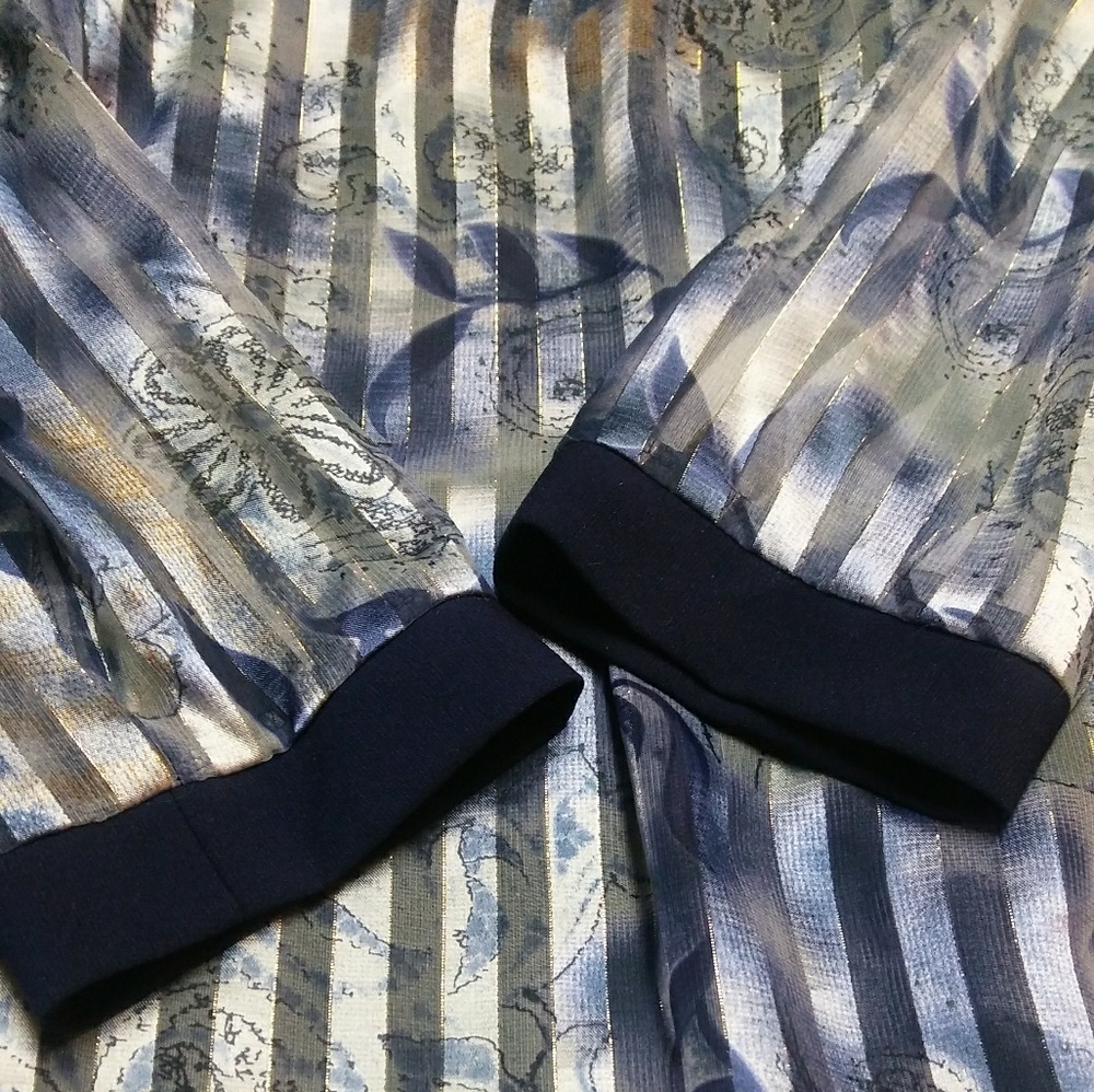 R&M RICHARD BLUE LAYERED TOP AND COVER UP WOMEN'S MP - Picture 3 of 7