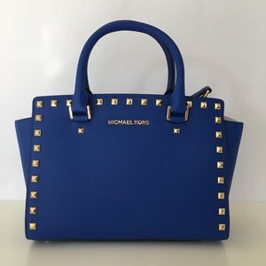 Michael Kors Selma Stud Medium Top Zip Satchel