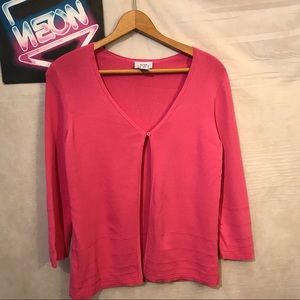 Ann Taylor Pink 1 Button CardiganSz S A2155