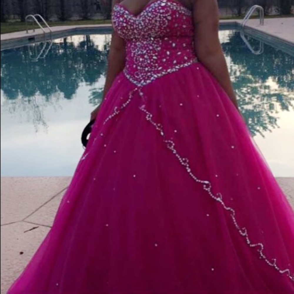 Hot pink quinceanera/ sweet 16 gown