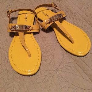 Coach Gracie yellow sandals