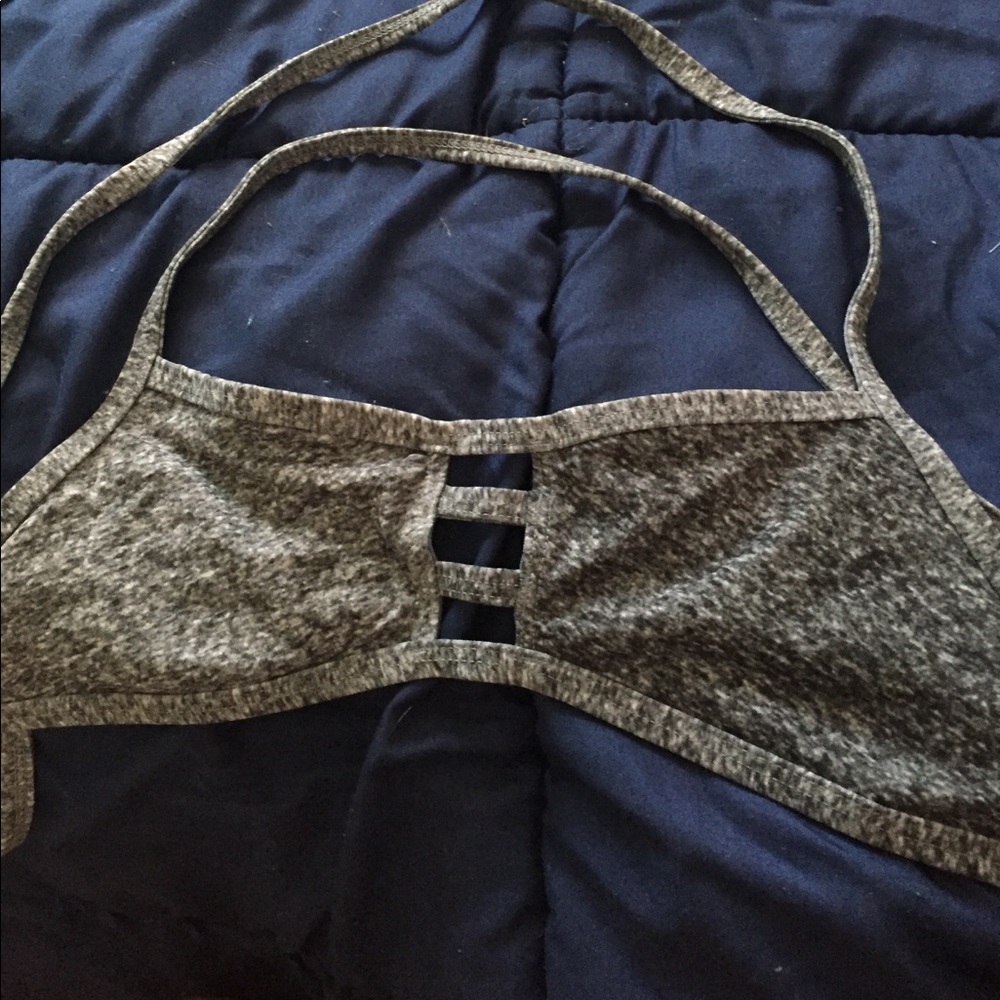 Jolyn heather grey top