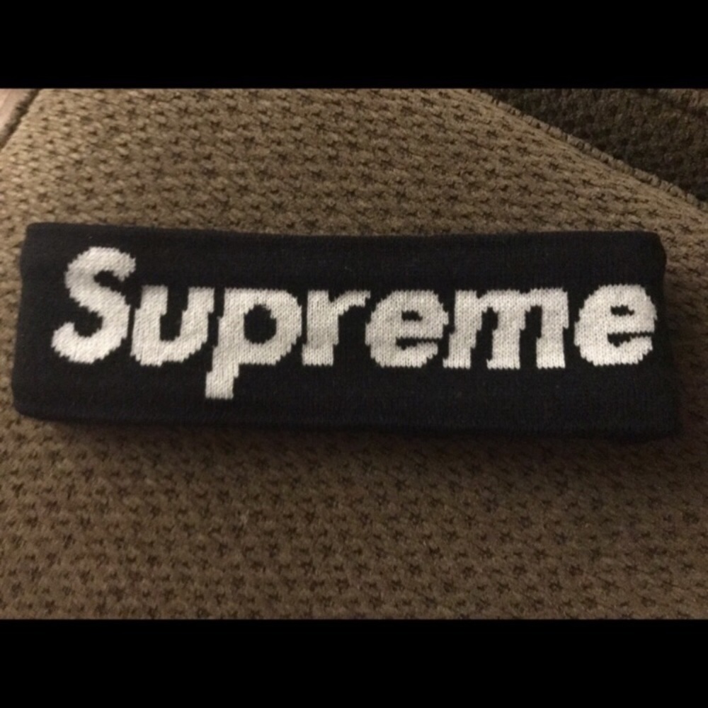 Supreme black new era headband brand new
