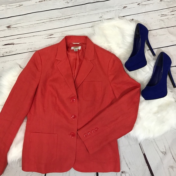 Talbots Jackets & Blazers - Talbots petites Orange blazer size 6 petite