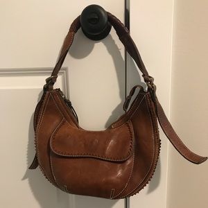 BCBG Leather Saddle Style Shoulder Purse